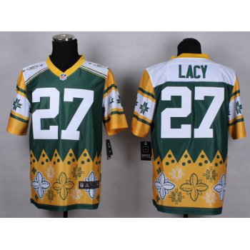Nike Green Bay Packers #27 Eddie Lacy 2015 Noble Fashion Elite Jersey