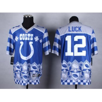 Nike Indianapolis Colts #12 Andrew Luck 2015 Noble Fashion Elite Jersey