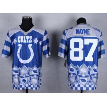 Nike Indianapolis Colts #87 Reggie Wayne 2015 Noble Fashion Elite Jersey