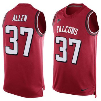 Men's Atlanta Falcons #37 Ricardo Allen Red Hot Pressing Player Name & Number Nike NFL Tank Top Jersey