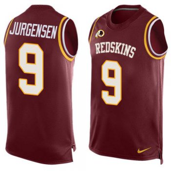 Men's Washington Redskins #9 Sonny Jurgensen Burgundy Red Hot Pressing Player Name & Number Nike NFL Tank Top Jersey