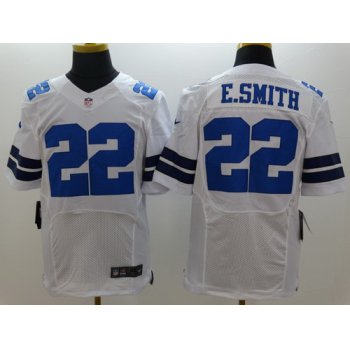 Nike Dallas Cowboys #22 Emmitt Smith White Elite Jersey