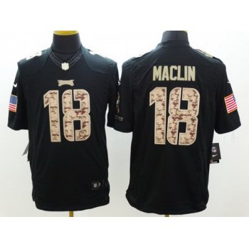 Nike Philadelphia Eagles #18 Jeremy Maclin Salute to Service Black Limited Jersey
