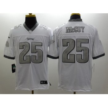Nike Philadelphia Eagles #25 LeSean McCoy Platinum White Limited Jersey