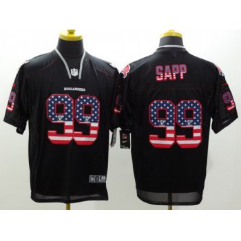 Nike Tampa Bay Buccaneers #99 Warren Sapp 2014 USA Flag Fashion Black Elite Jersey