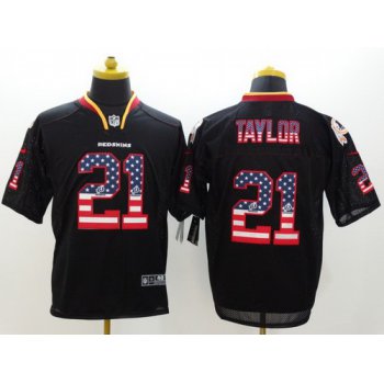 Nike Washington Redskins #21 Sean Taylor 2014 USA Flag Fashion Black Elite Jersey