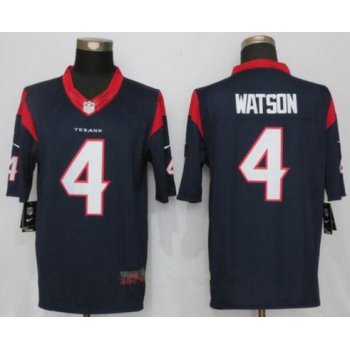 Men's 2017 NFL Draft Houston Texans #4 Deshaun Watson Navy Blue Alternate Stitched NFL Nike Limited Jersey