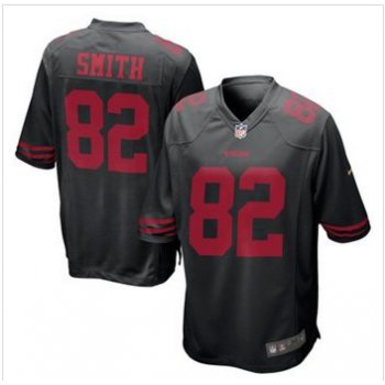 New San Francisco 49ers #82 Torrey Smith Black Alternate Game Jersey
