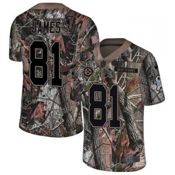 Nike Steelers #81 Jesse James Camo Men's Stitched NFL Limited Rush Realtree Jersey