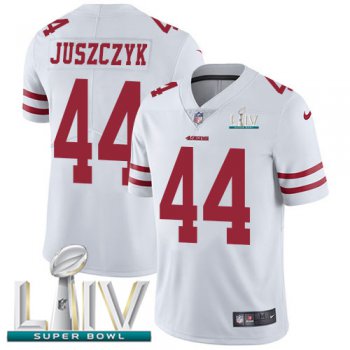 Nike 49ers #44 Kyle Juszczyk White Super Bowl LIV 2020 Youth Stitched NFL Vapor Untouchable Limited Jersey