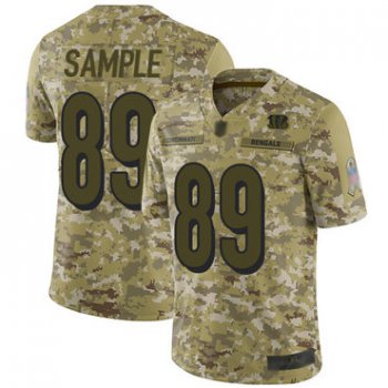 Bengals #89 Drew Sample Camo Men's Stitched Football Limited 2018 Salute To Service Jersey
