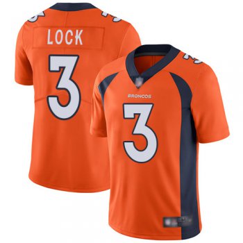 Broncos #3 Drew Lock Orange Team Color Men's Stitched Football Vapor Untouchable Limited Jersey