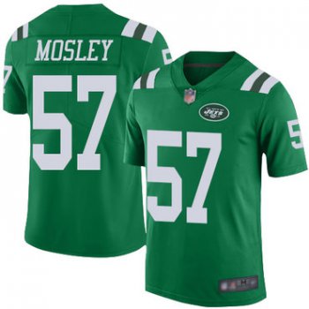 Jets #57 C.J. Mosley Green Men's Stitched Football Limited Rush Jersey