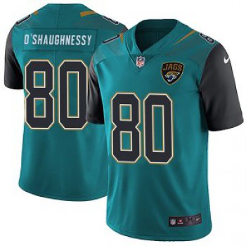 Nike #80 James O'Shaughnessy Jacksonville Jaguars Men's Limited Teal Vapor Untouchable Team Color Jersey