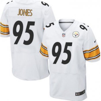 Nike Pittsburgh Steelers #95 Jarvis Jones White Elite Jersey