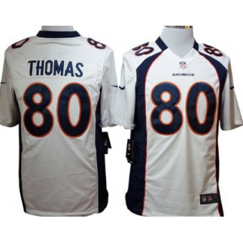 Nike Denver Broncos #80 Julius Thomas White Game Jersey