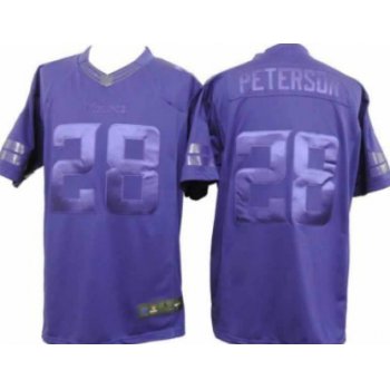Nike Minnesota Vikings #28 Adrian Peterson Drenched Limited Purple Jersey
