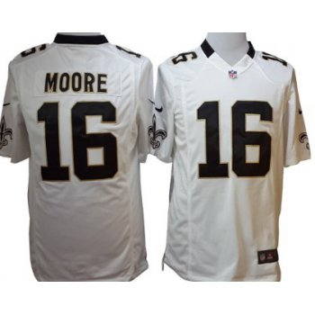 Nike New Orleans Saints #16 Lance Moore White Game Jersey