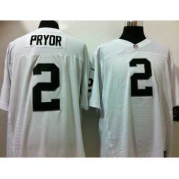 Nike Oakland Raiders #2 Terrelle Pryor White Elite Jersey