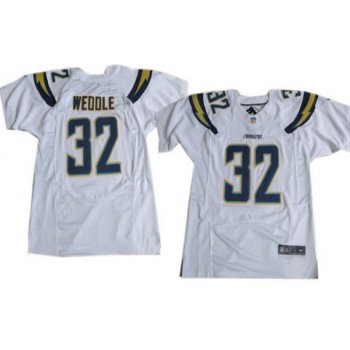 Nike San Diego Chargers #32 Eric Weddle 2013 White Elite Jersey