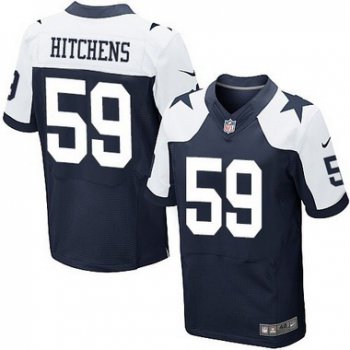 Men's Dallas Cowboys #59 Anthony Hitchens Navy Blue Thanksgiving Alternate NFL Nike Elite Jersey