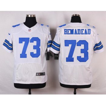 Men's Dallas Cowboys #73 Mackenzy Bernadeau White Road NFL Nike Elite Jersey