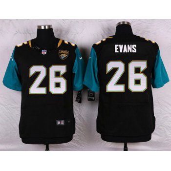 Men's Jacksonville Jaguars #26 Josh Evans Black Team Color NFL Nike Elite Jersey