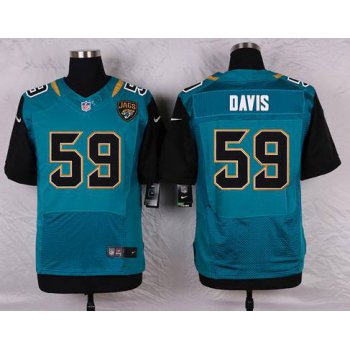 Men's Jacksonville Jaguars #59 Ryan Davis Teal Green Alternate NFL Nike Elite Jersey