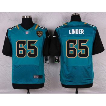 Men's Jacksonville Jaguars #65 Brandon Linder Teal Green Alternate NFL Nike Elite Jersey