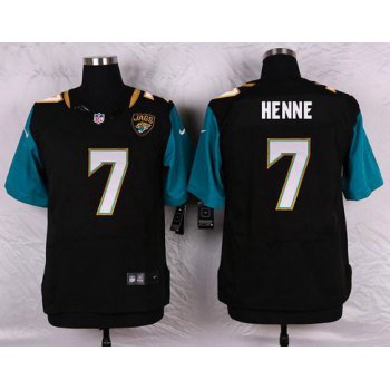 Men's Jacksonville Jaguars #7 Chad Henne Black Team Color NFL Nike Elite Jersey