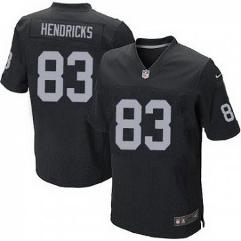 Men's Oakland Raiders #83 Ted Hendricks Black Retired Player NFL Nike Elite Jersey