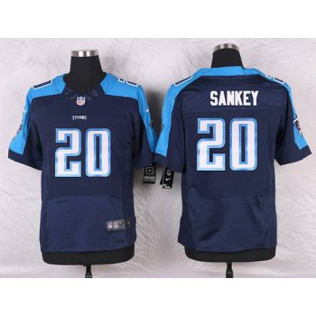 Men's Tennessee Titans #20 Bishop Sankey Navy Blue Alternate NFL Nike Elite Jersey
