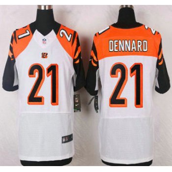 Men's Cincinnati Bengals #21 Darqueze Dennard White Road NFL Nike Elite Jersey