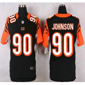 Men's Cincinnati Bengals #90 Michael Johnson Black Team Color NFL Nike Elite Jersey
