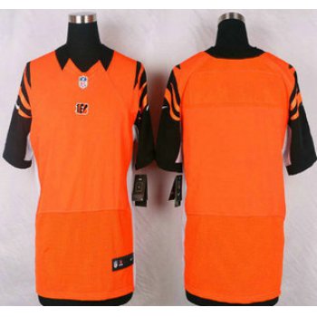 Men's Cincinnati Bengals Blank Orange Alternate NFL Nike Elite Jersey