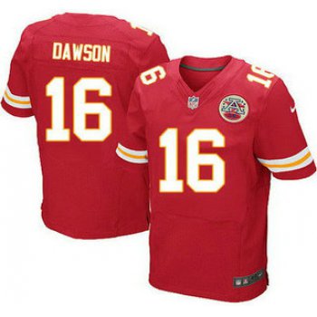 Men's Kansas City Chiefs #16 Len Dawson Red Team Color NFL Nike Elite Jersey