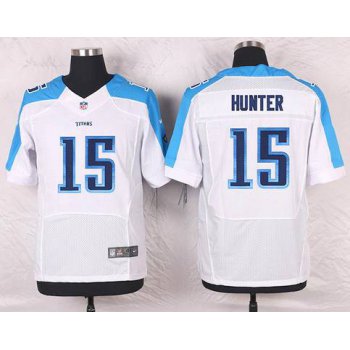 Men's Tennessee Titans #15 Justin Hunter White Road NFL Nike Elite Jersey