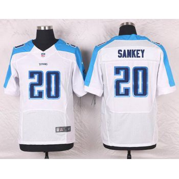 Men's Tennessee Titans #20 Bishop Sankey White Road NFL Nike Elite Jersey