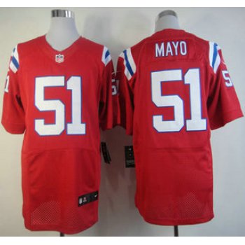 Nike New England patriots #51 Jerod Mayo Red Elite Jersey