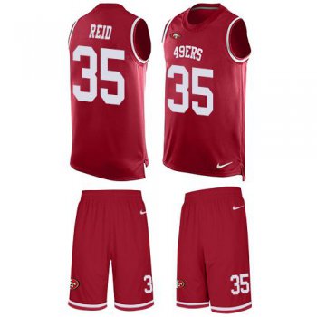 Nike 49ers #35 Eric Reid Red Team Color Men's Stitched NFL Limited Tank Top Suit Jersey