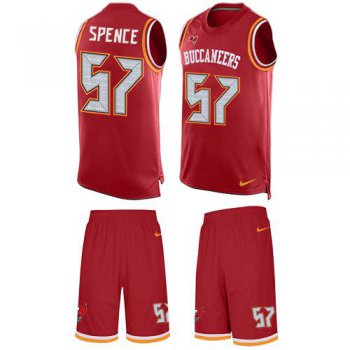 Nike Buccaneers #57 Noah Spence Red Team Color Men's Stitched NFL Limited Tank Top Suit Jersey
