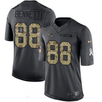 Men's New England Patriots #88 Martellus Bennett Black Anthracite 2016 Salute To Service Stitched NFL Nike Limited Jersey
