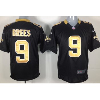 Nike New Orleans Saints #9 Drew Brees Black Game Jersey