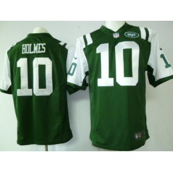 Nike New York Jets #10 Santonio Holmes Green Game Jersey