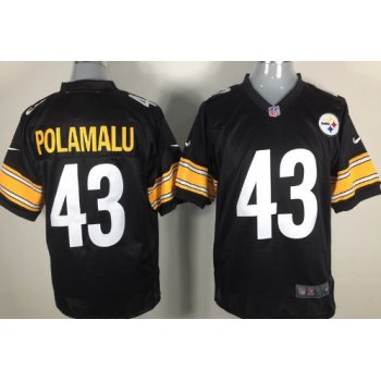 Nike Pittsburgh Steelers #43 Troy Polamalu Black Game Jersey