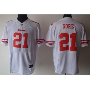 Nike San Francisco 49ers #21 Frank Gore White Elite Jersey
