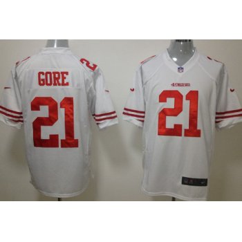 Nike San Francisco 49ers #21 Frank Gore White Game Jersey