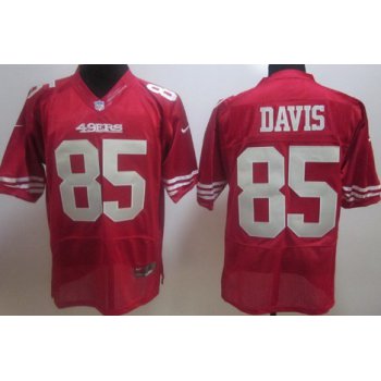 Nike San Francisco 49ers #85 Vernon Davis Red Elite Jersey