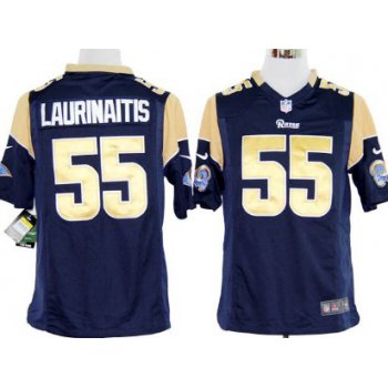 Nike St. Louis Rams #55 James Laurinaitis Navy Blue Game Jersey