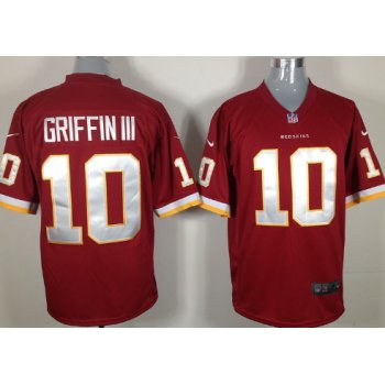 Nike Washington Redskins #10 Robert Griffin III Red Game Jersey